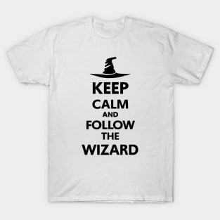 Keep Calm and Follow the Wizard - Fantasy T-Shirt